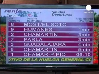 Tempers flare as Spain holds general strike