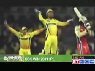 Chennai Super Kings beat Bangalore to win IPL 4