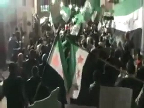 فري برس حماه المحتلة مظاهرة طريق حلب جامع زيد بن ثابت حماة 28 3 2012 ج1