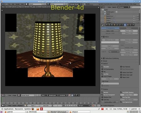 Tutoriel percer des motifs avec une texture Alpha dans Blender