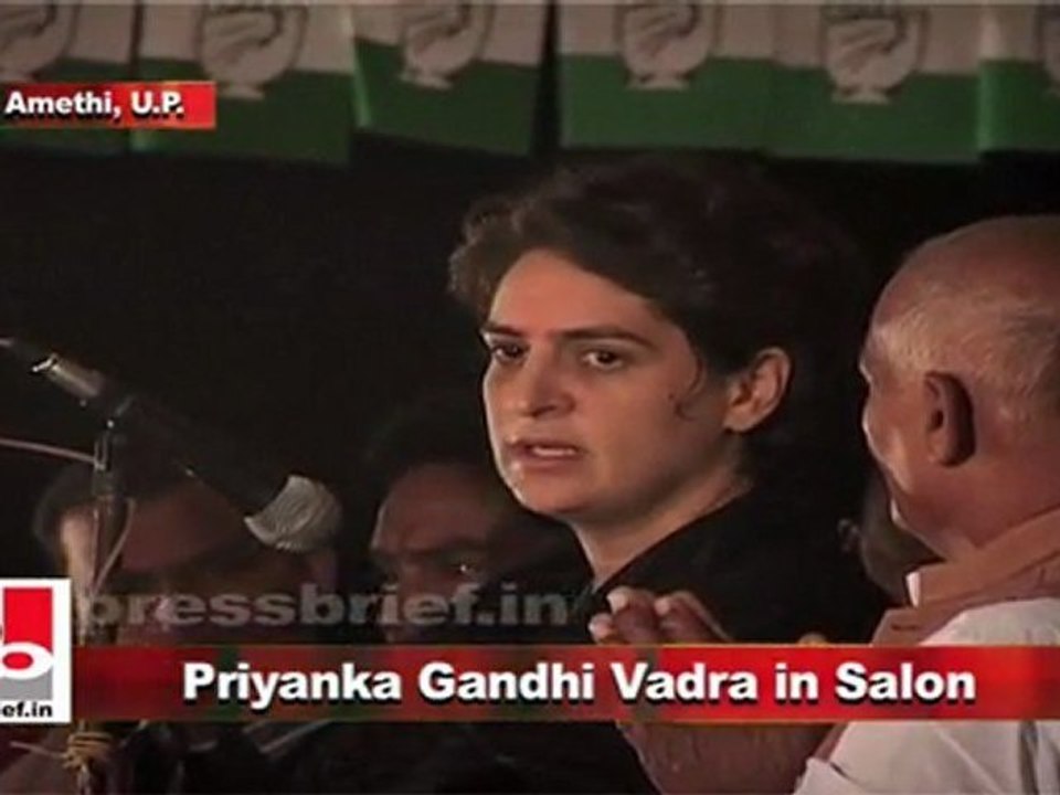 Priyanka Gandhi Vadra in Salon (Amethi) BSP Government misused welfare funds