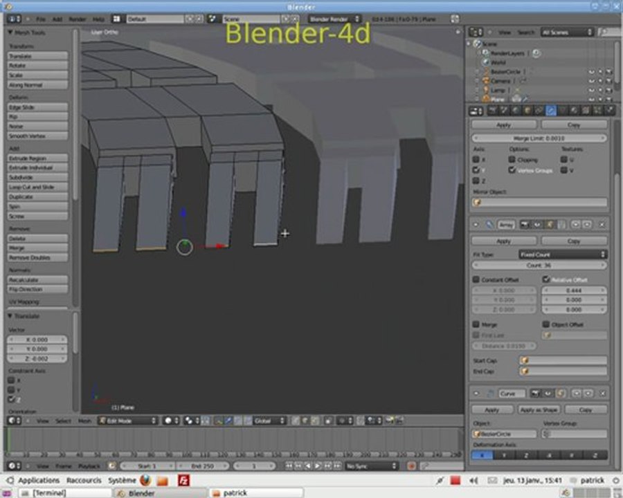 Tutoriel pneu dans Blender