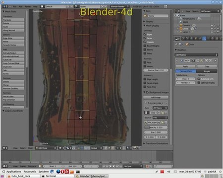 Modéliser une bouteille de Coca Cola dans Blender (Partie 1/4)