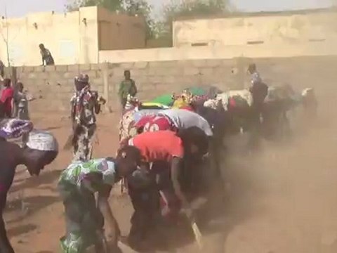 Journée de salubrité à Fégui le 1er mars 2012 dans le cadre d'un projet porté par DSF