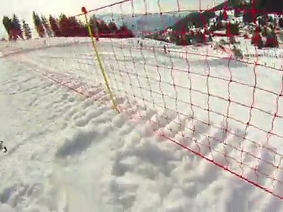 chute en ski cross