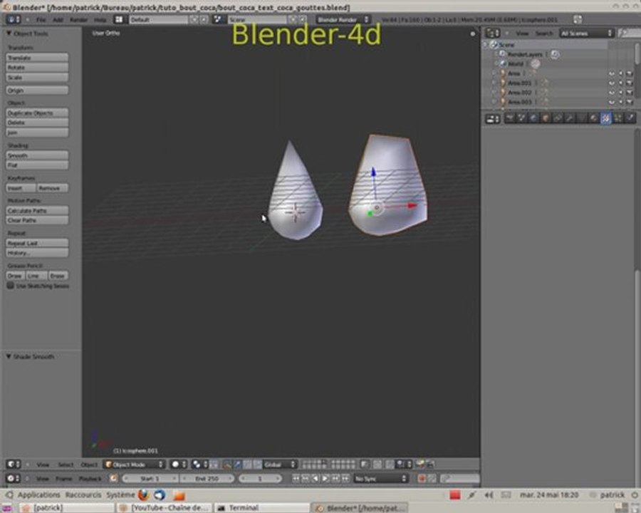 Tutoriel bouteille de Coca Cola fraicheur dans Blender (Partie 4/4)