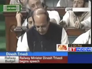 Railway Minister begins speech in Parliament