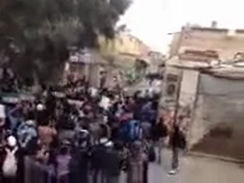 فري برس دمشق الميدان مظاهرة طلابية رائعة 29 3 2012