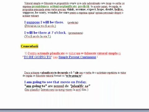 Viitorul simplu in engleza