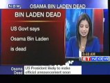 US reports say Al Qaida leader Osama bin Laden dead