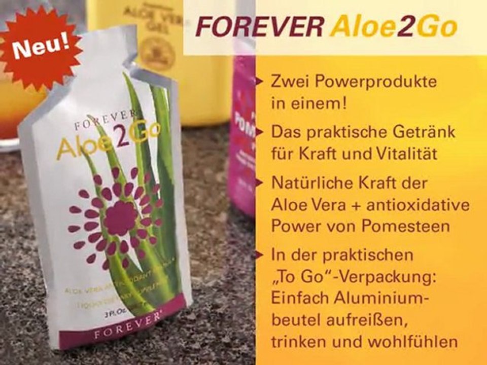Aloe2Go - Aloe Vera Gel für unterwegs