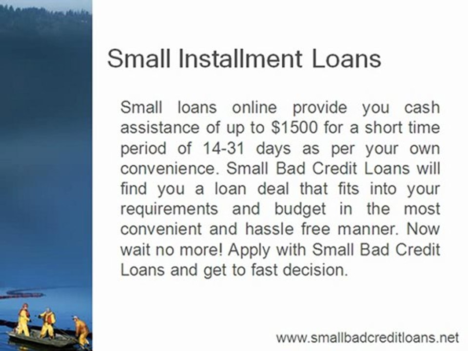 Small Bad Credit Loans