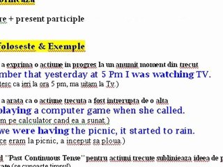 Trecutul simplu continuu in engleza