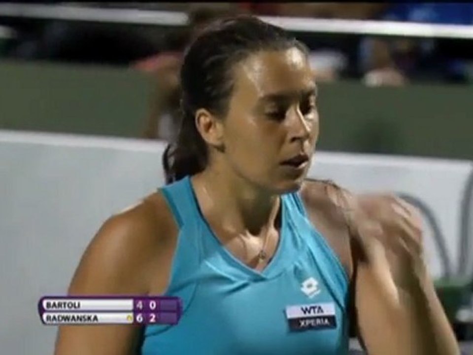 Miami: radwanska stoppt bartollis höhenflug