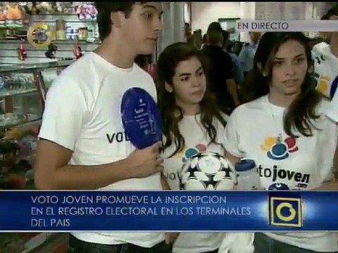 Voto Joven promueve inscripción en registros electorales de los terminales del país
