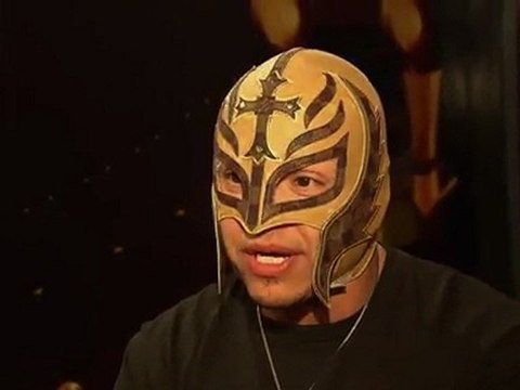 Rey Mysterio meets Miami Heat's Dwayne Wade and Lebron