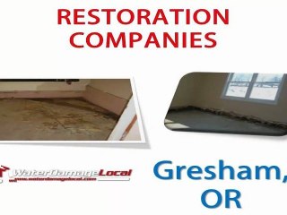 Gresham OR Water Damage Company