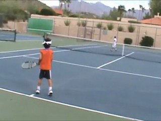 Rafael Nadal imitated by Jared, age 6