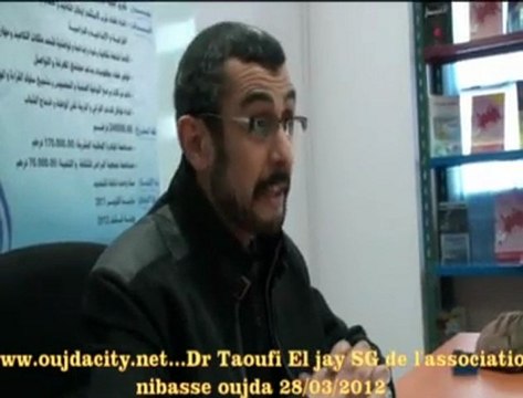 كلمة الدكتور توفيق الجاي الكاتب العام لجمعية النبراس للثقافة والتنمية بوجدة خلال حفل تدشين فضاء لمختلف الانشطة التربوية والثقافية والا