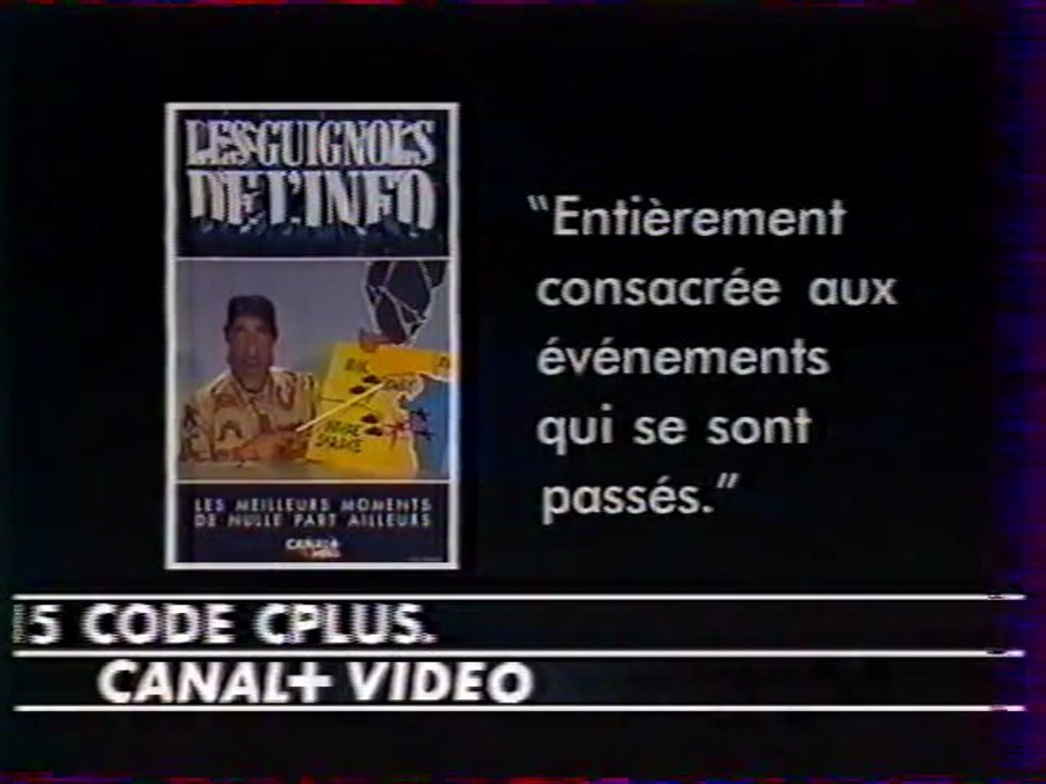 Bande Annonce Promotionne video Les Guignols De L'info Avril 1992 Canal+