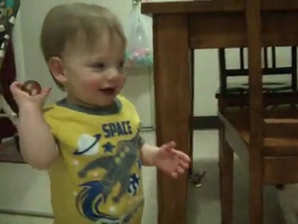 Jonah playing with bouncy ball