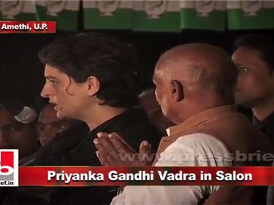 Priyanka Gandhi Vadra in Salon (Amethi) All development in Amethi was done by the Centre
