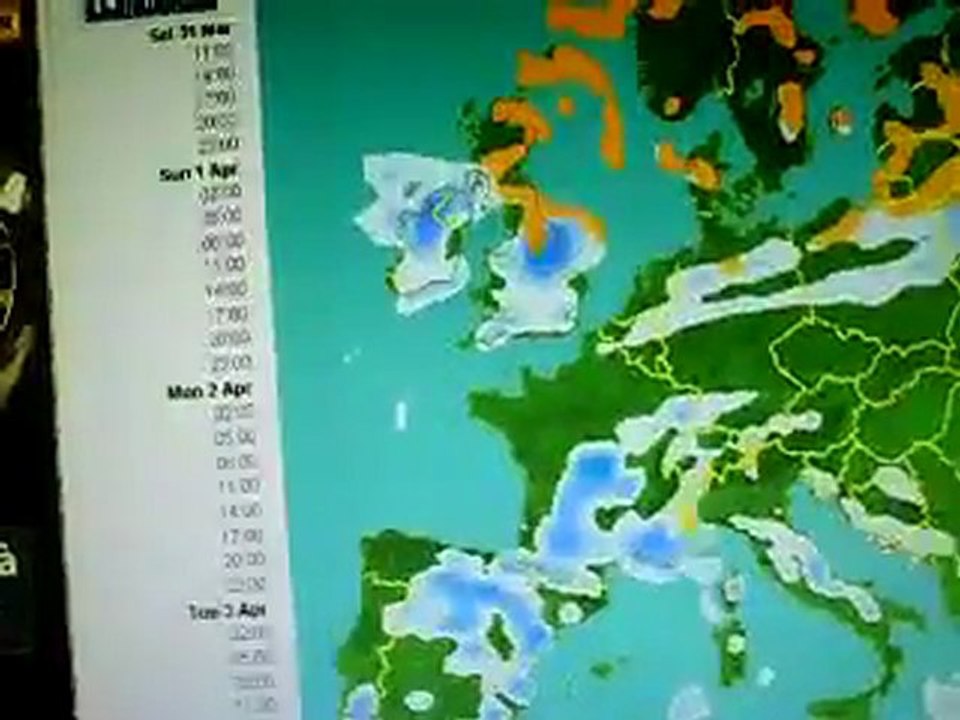 Prévision météo du samedi 31 mars 2012