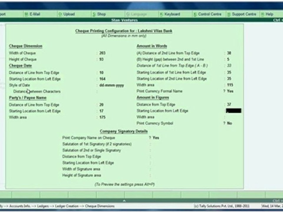 Cheque printing | Tally Customization | Tally Sales | Tally Implementation | Part -9