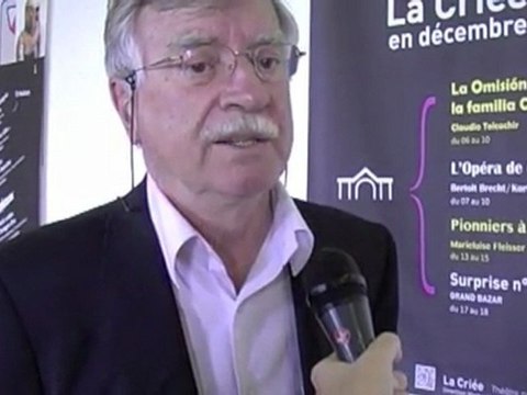 Interview de Louis Gardel au théâtre de La Criée, Marseille