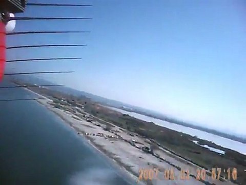 Klemm 35 survol de la plage du Jaï/Marignane