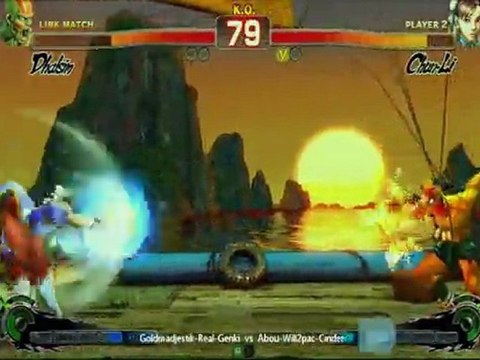 4 Goldmadjestik(chun-li)-Real(Gouki)-Genki(ryu) vs Abou(Sakura)-Will2pac(Viper)-Cinder(dhalsim)