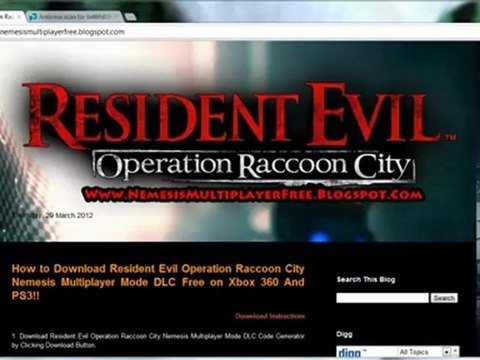 Resident Evil Operation Raccoon City Nemesis Multiplayer Mode Crack+Keygen PS3,Xbox360,PC
