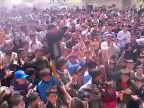 فري برس حماة المحتلة اللطامنة مظاهرة تتحدا الأسد وعصاباته31 3 2012