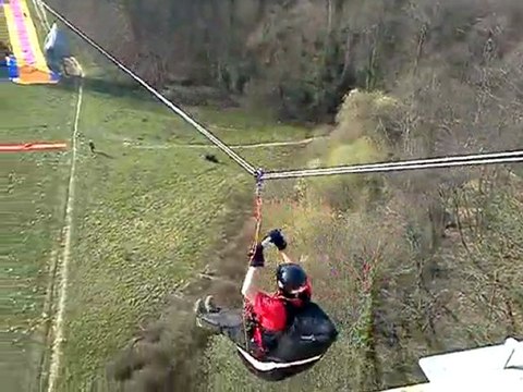Echec Ouverture Secours sous Tyrolienne Viaduc de Bures-sur-Yvette