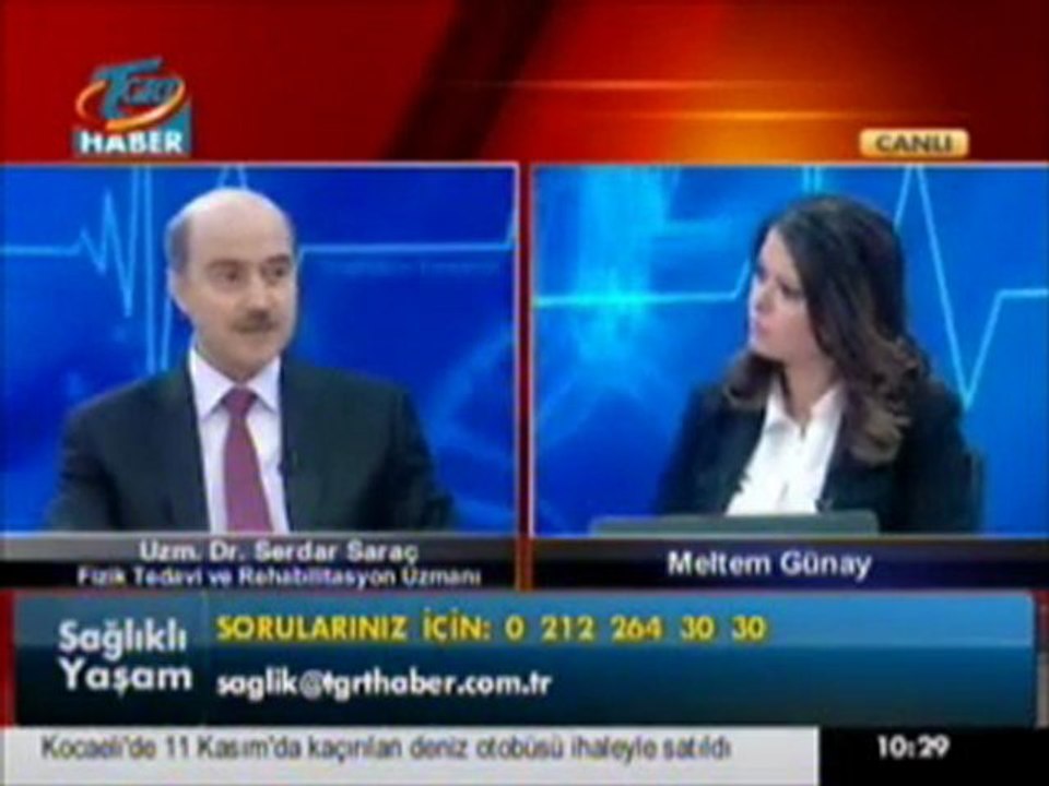 Kuru İğne Tedavisi ile Kas Romatizması Tedavisi, Uzm Dr Serdar SARAÇ, TGRT Haber'de