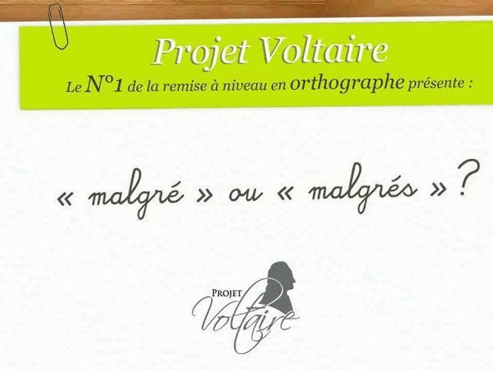 « malgré » ou « malgrés » ?