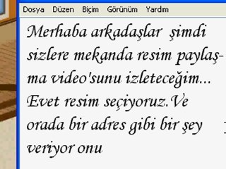 Sanalika Mekanda Resim Paylaşma