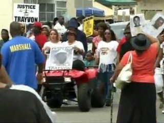 Demonstrators rally for Trayvon Martin