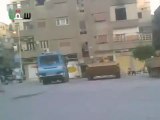 فري برس ريف دمشق  سقبااستنفار دبابات الشبيحة منذ الصباح الباكر