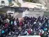 فري برس دمشق كفرسوسة مقطع من الأعلى يظهر الحشود الضخمة 31 3 2012