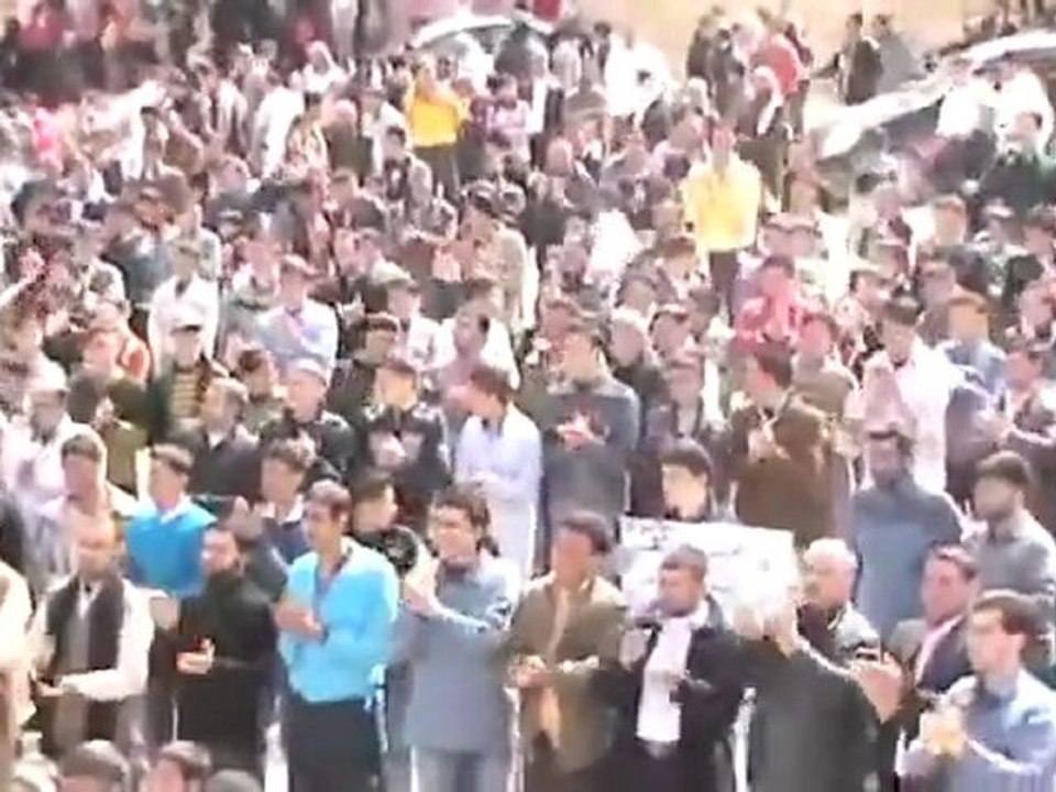 فري برس ادلب معرة النعمان مظاهرة في جمعة خذلنا المسلمون والعرب 30 3 2012
