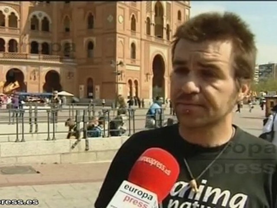 Protesta antitaurina frente a Las Ventas de Madrid