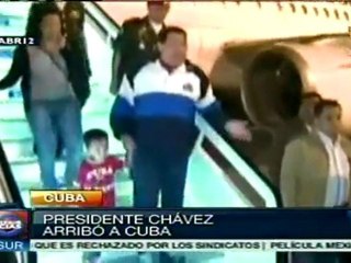 Presidente Hugo Chávez arribó a Cuba