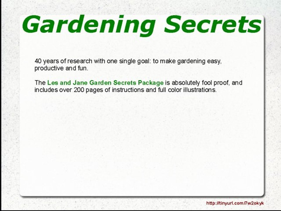 Gardening Secrets