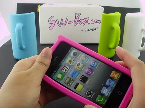 Cute 3D Mug Cup Silicone Skin Case for Apple iPhone 4S / 4