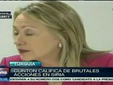 Clinton califica de brutales acciones en Siria