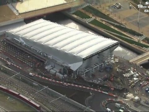 London 2012 Olympics Water Polo Arena Ariel Views