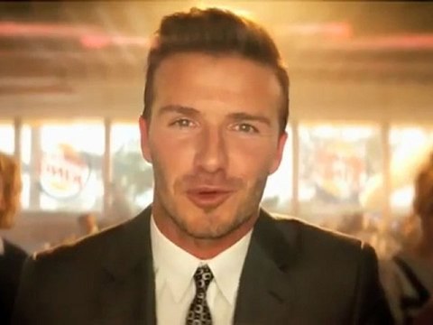 David Beckham dans une pub pour un fast-food