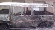 فري برس ريف حماه المحتل حرق احد حافلات النقل في قلعة المضيق 1 4 2012