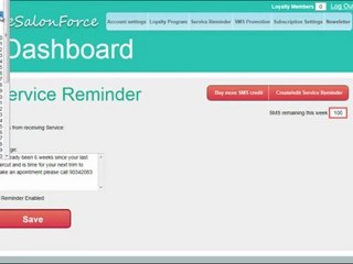 Service Reminder - TheSalonForce
